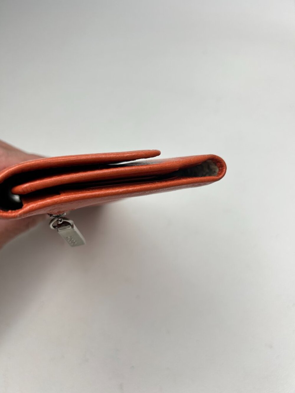 HOBO International SADIE Tangerine Leather TRIFOLD Wallet w/Coin Purse - Picture 11 of 12